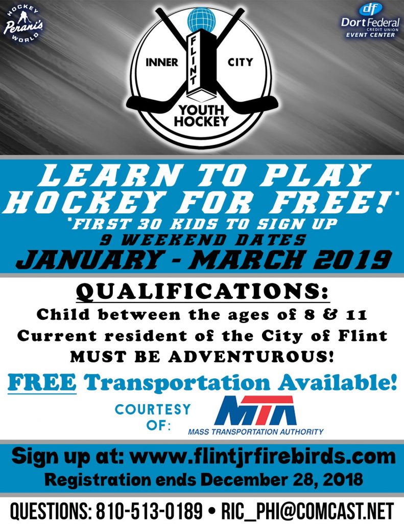 Flint Inner City Youth Hockey League City of Flint