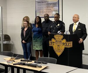 Mayor Neeley addressing against illegal Guns