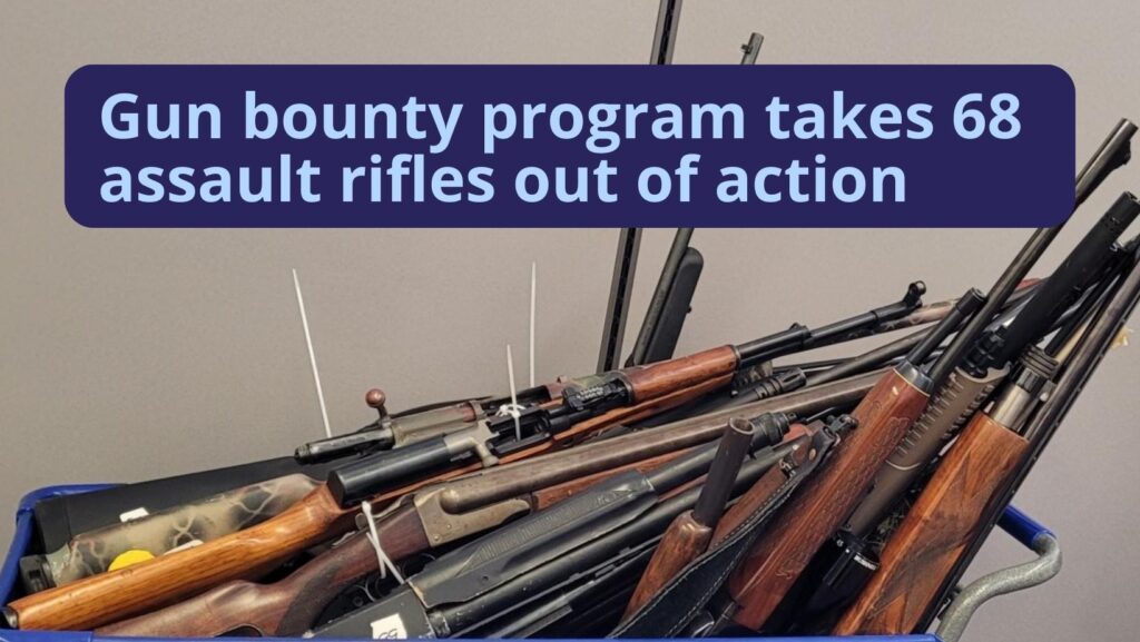 Flint gun bounty program takes 68 assault rifles out of action