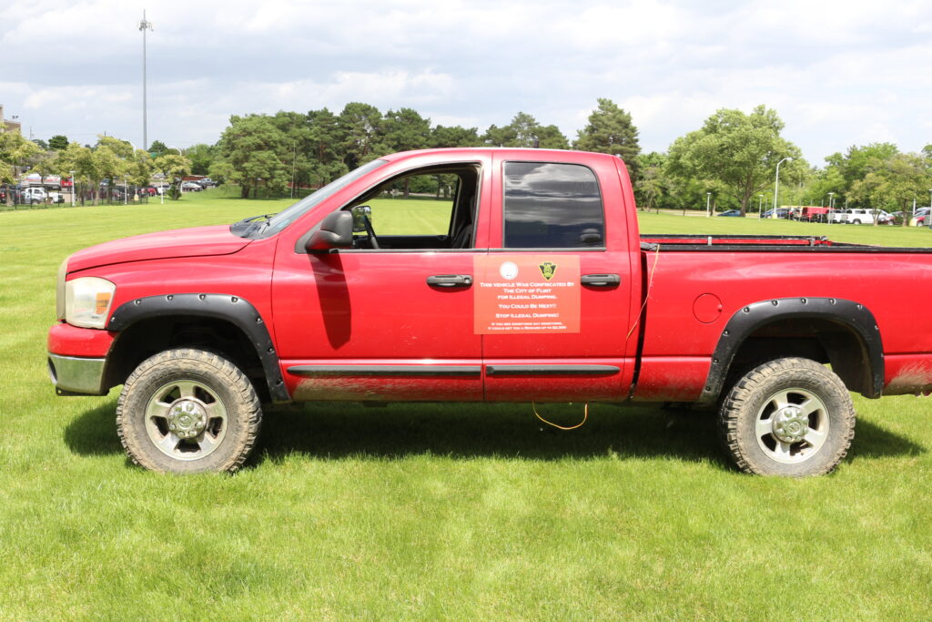 City of Flint forfeits vehicle used for illegal dumping