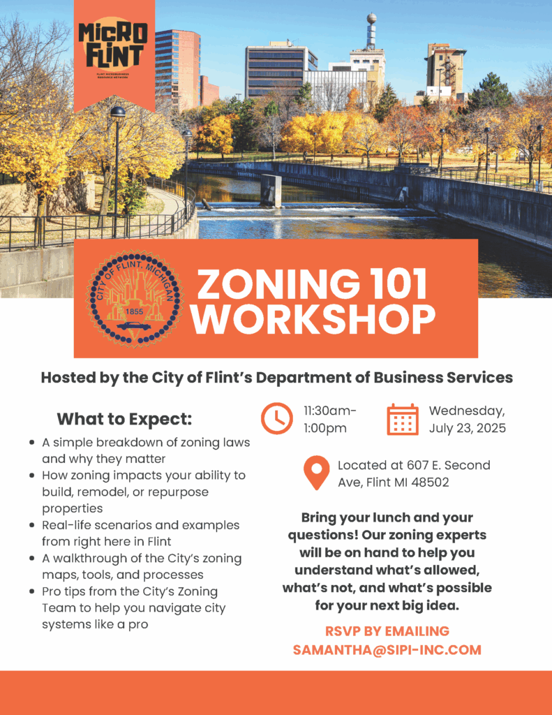 Zoning 101 Workshop Event Flyer. The information contained therein is also posted on the Zoning Division Webpage as plain text.