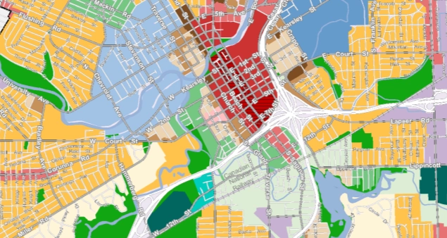 Development map of the City of Flint
