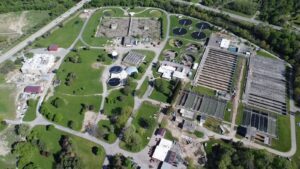 Aerial view of the Flint Water Pollution Control Plant