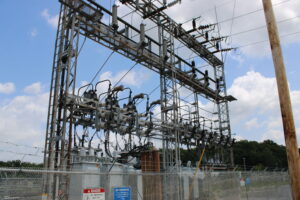 The main electrical grid for the Flint Wastewater Treatment Plant, showing where electrical power comes into the plant. 