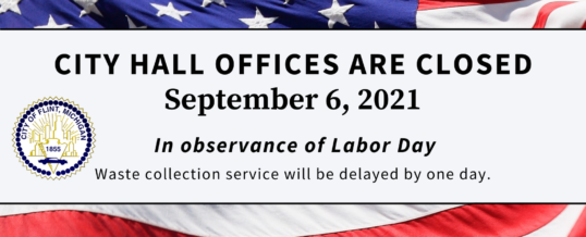 City Hall offices to close in observance of Labor Day; waste collection to be delayed one day