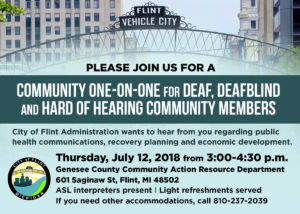 City Officials to Hold Community "One-On-One" Session with Deaf, Deaf Blind and Hard of Hearing Residents