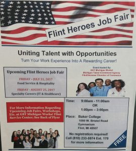 Flint Heroes Job Fairs in July & August