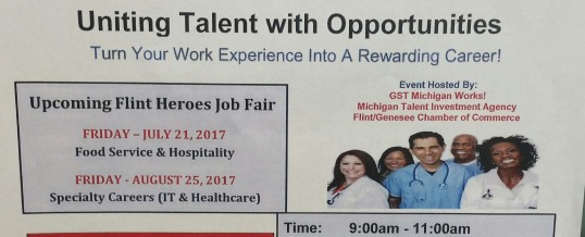 Flint Heroes Job Fairs in July & August