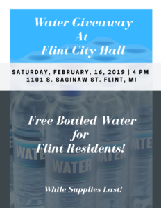 Flint Mayor Karen Weaver and Operation Hydration to Hold a Citywide Water Distribution