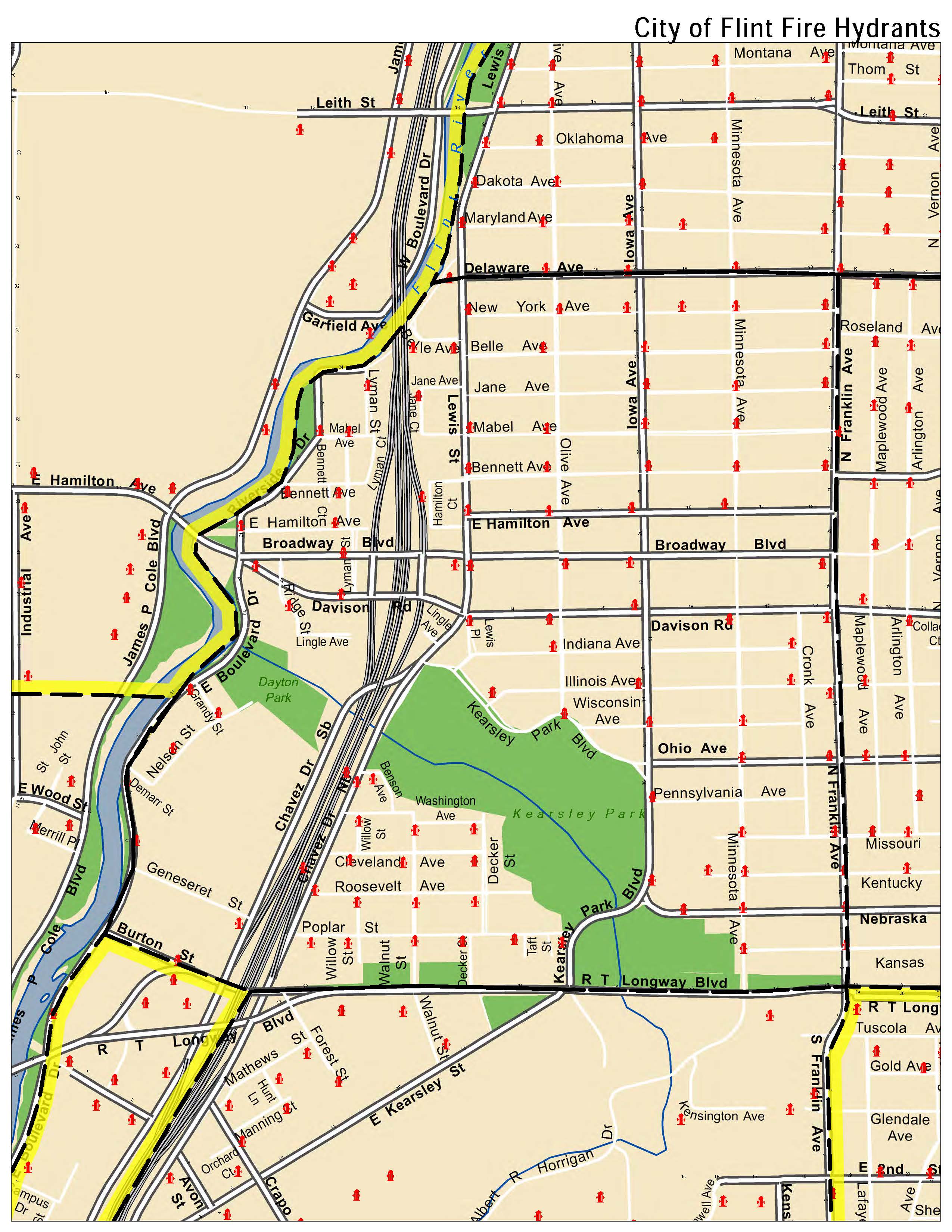 FALL 2015 Fire Hydrant Flushing Maps City of Flint
