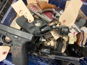 On Chief Terence Green’s first day in office, City of Flint destroys 384 guns; Flint will no longer be an arms dealer, Mayor Neeley says