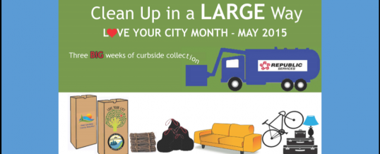 Love Your City Events: Household Hazardous Waste Collection and Unlimited Large Item Pickup Week