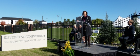 Mayor Weaver Helps Celebrate Completion of GM Mobility Research Center Phase One