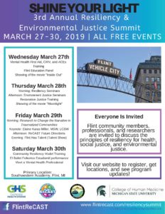 City of Flint’s 3rd Annual Flint Resiliency & Environmental Justice Summit: Shine Your Light, March 27-30