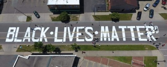 Black Lives Matter mural installed on Martin Luther King Avenue in Flint