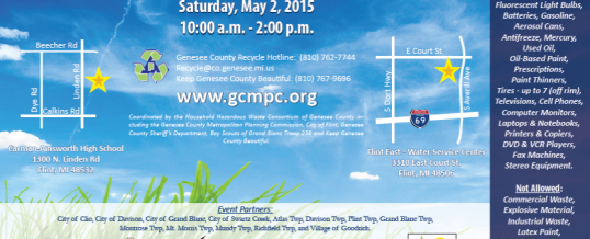Household Hazardous Waste & Electronic Waste Collection Day Saturday, May 2